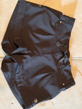 MPG Solid Black Athletic Shorts with Elastic Waist